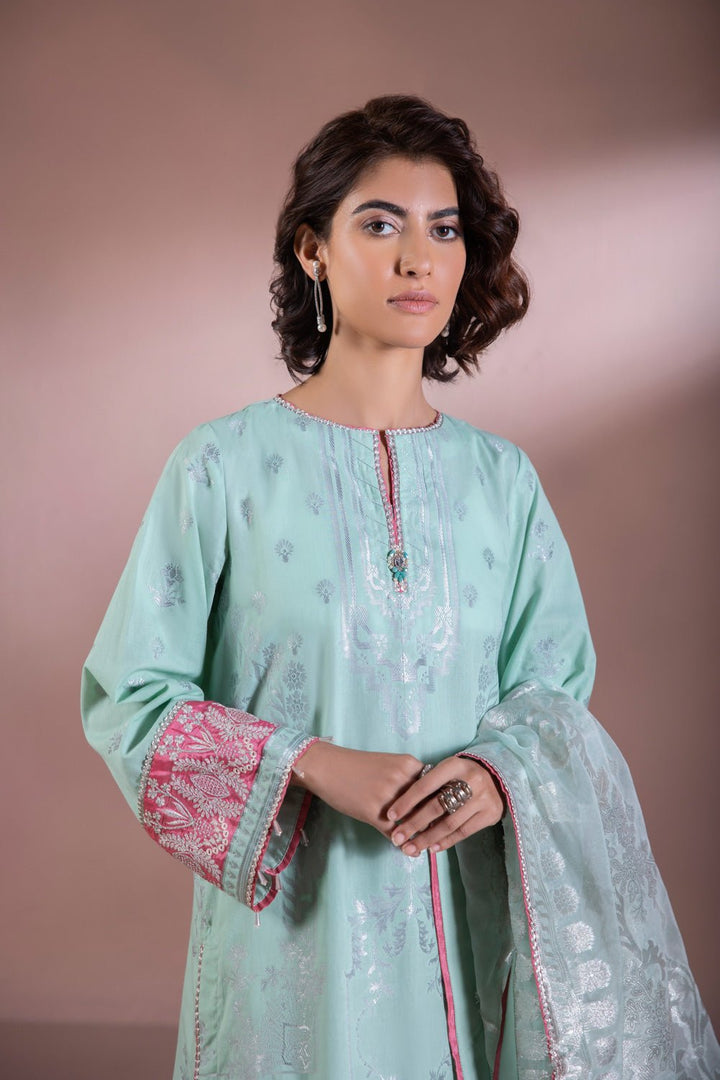 Sapphire- Embroidered Jacquard Suit