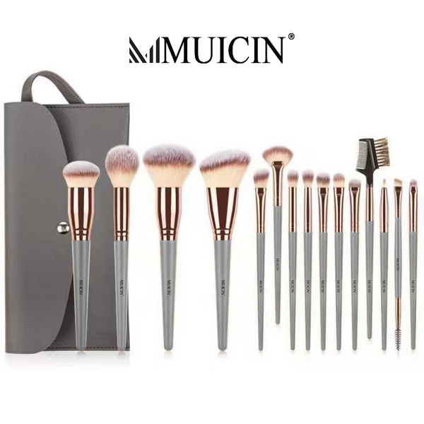 MUICIN - Black & Silver Makeup Brush Collection - 13 Pieces For Precision Application