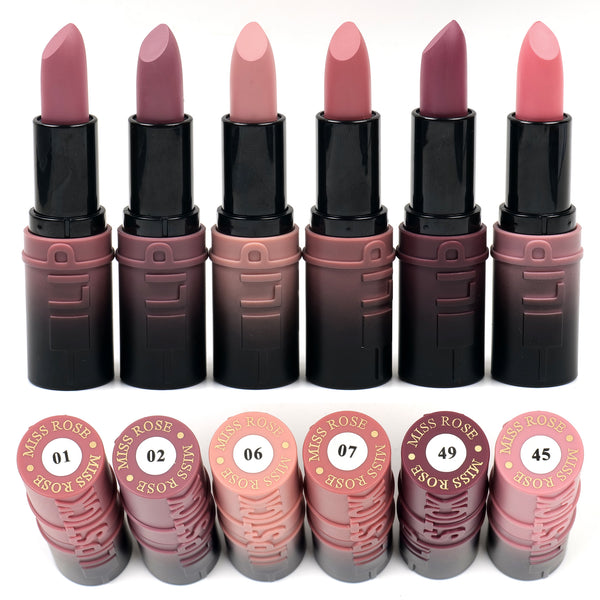 Miss Rose - New classic Pack Of 6 Lipstick For Girls 7301-421Z2