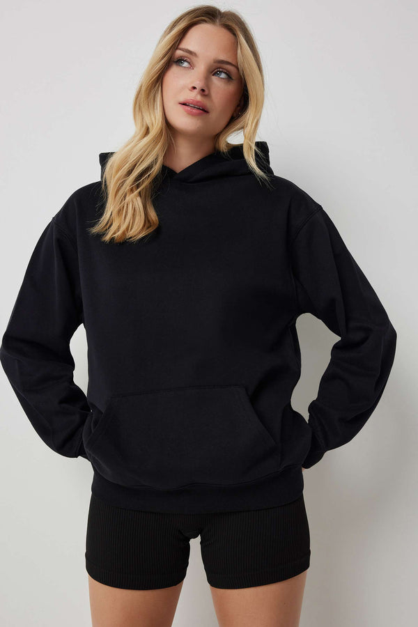 VYBE - Women Basic Hoodie - Black