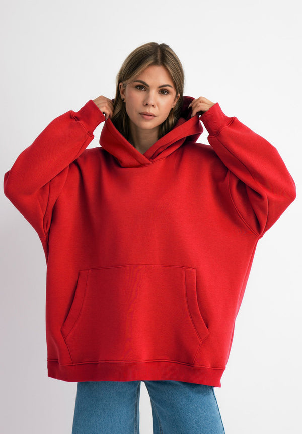 VYBE - Women Basic Hoodie - Red