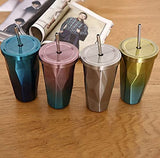 Home.Co - Diamond Tumbler With Lid & Straw - Random Color