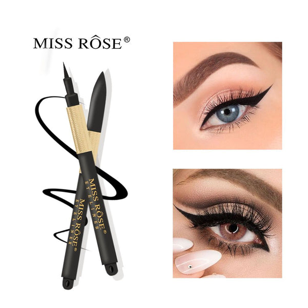 Miss Rose - Eyeliner Pencil Classic Pure Black Eye Liner Liquid Eyeliner Pen Waterproof Matte Eye Pencil