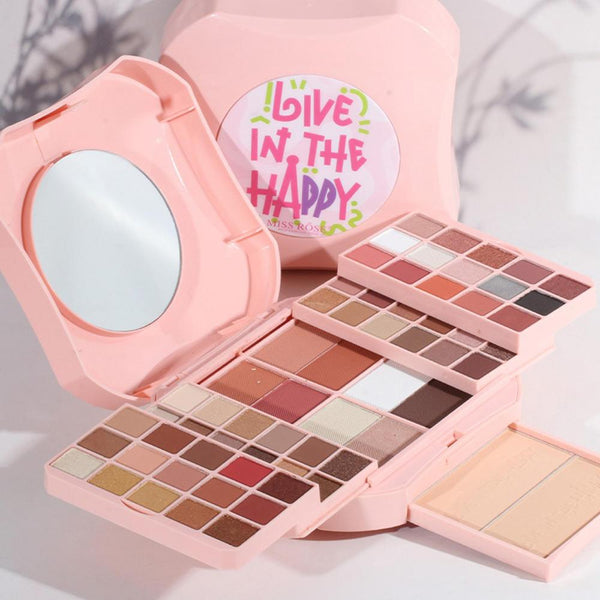 Miss Rose - All-in-1 Makeup Set Multi Color Makeup Palette Women Gift Kit Including 54 Color Eyeshadow 2 Color Powder 2 Color Bronzer 2 Color Highlighters 4 Color Blushers