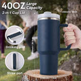 Home.Co - 1Pc Stainless Steel Tumbler (40oz) - Navy Blue