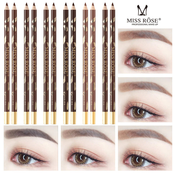 Miss Rose - 12 Pcs Waterproof Long Lasting Eyeliner/Eyeliner Pencil