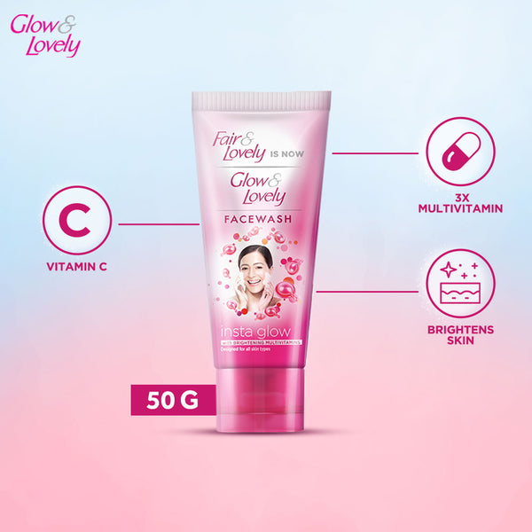 Glow & Lovely- Insta Glow Face Wash, 50G