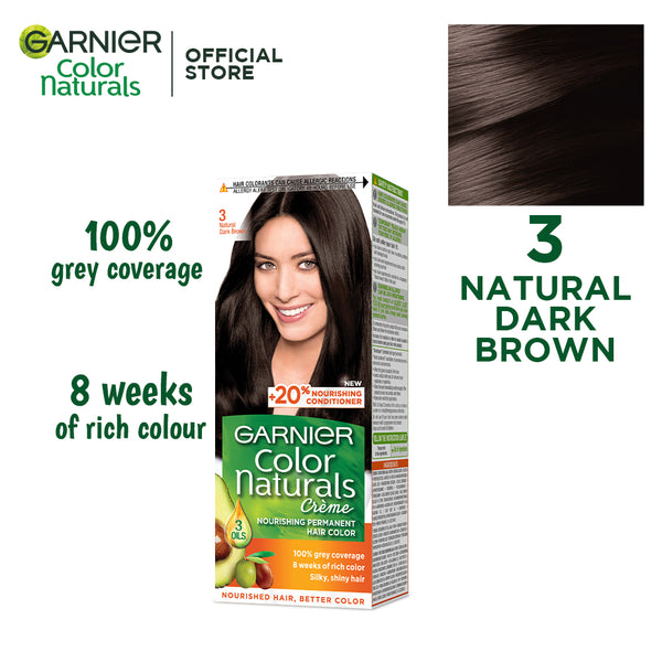 Garnier Color Naturals- 3 Natural Dark Brown Hair Color