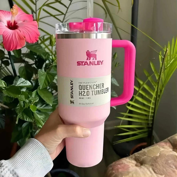 Home.Co - Original Stanley Quencher H2.0 Tumbler 40 oz - Flamingo Pink