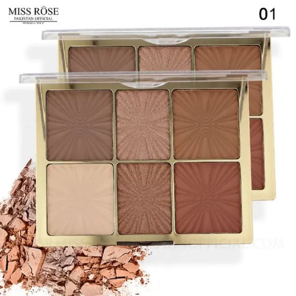 Miss Rose - 6 Color Face Palette 6003-003 - 1