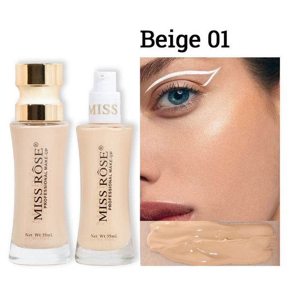 Miss Rose - Unique Double Wear Makeup Liquid Foundation-Beige-01