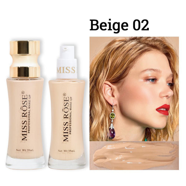 Miss Rose - Unique Double Wear Makeup Liquid Foundation-Beige-02