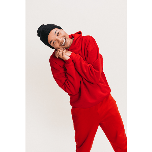 VYBE - Men Basic Hoodie - Red