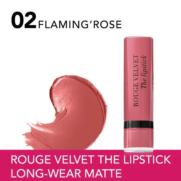 Bourjois - Rouge Velvet The Lipstick Flaming Rose # 02