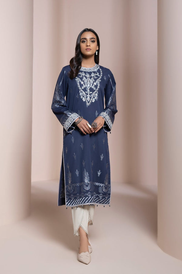 Sapphire- Embroidered Jacquard Shirt