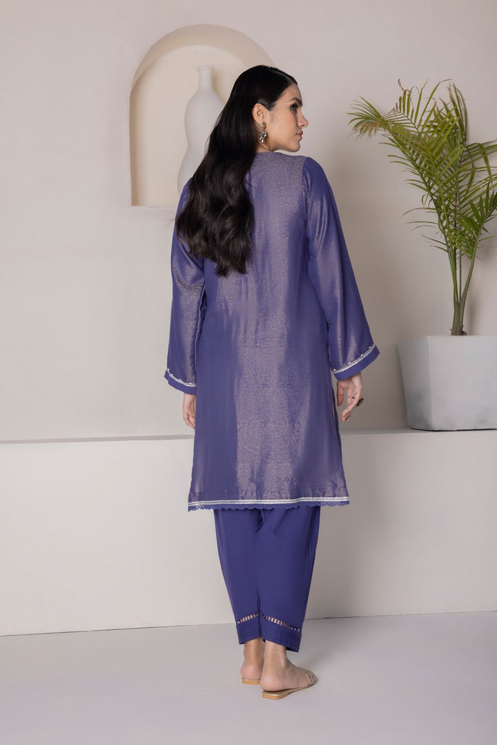 Sapphire-2 Piece - Embroidered Jacquard Suit