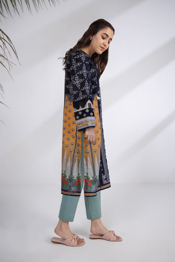 Sapphire-Embroidered Lawn Shirt