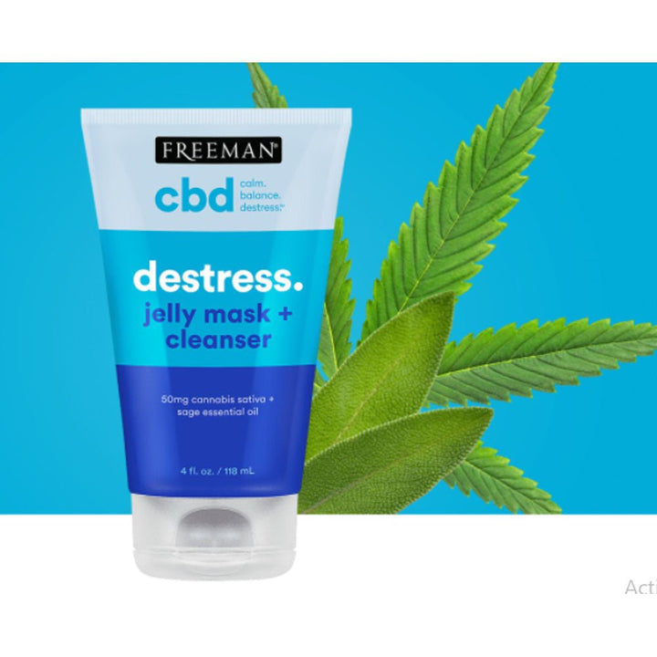 Freeman Beauty- cbd destress. jelly mask + cleanser, 118ml