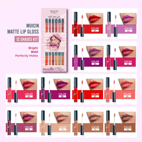 MUICIN - Matte Lip Gloss 12 Shades