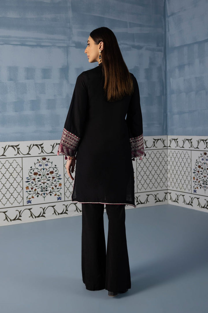 Sapphire- Embroidered Cotton Net Shirt